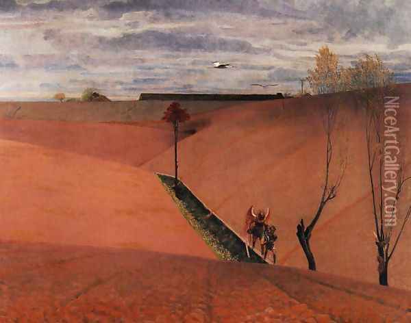 Landscape with Tobias. Spring Oil Painting - Jacek Malczewski