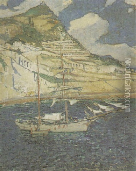 Amalfi Oil Painting - Mary Mccrossan