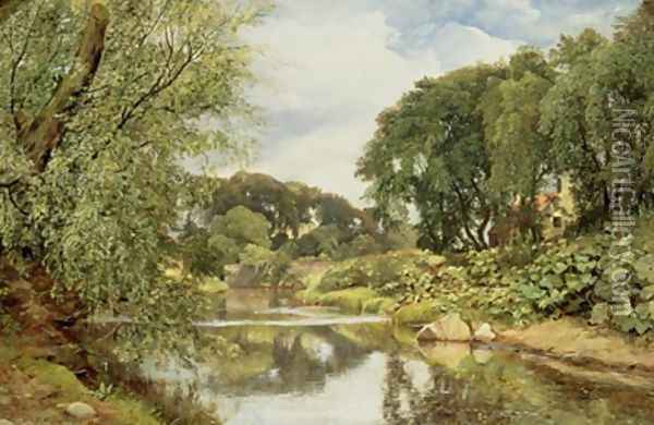 The Water of Leith 1853 Oil Painting - Horatio McCulloch
