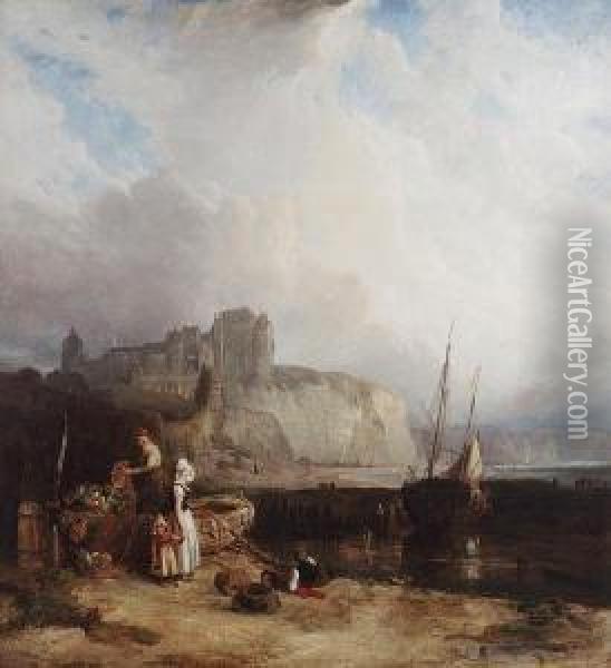 Dieppe Oil Painting - William Clarkson Stanfield