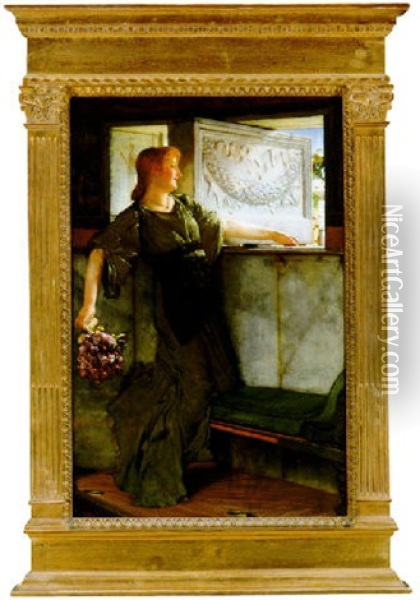 A Love Missile Oil Painting - Sir Lawrence Alma-Tadema