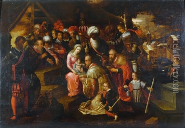 L'adoration Des Mages Oil Painting - Hieronymus Francken the Younger