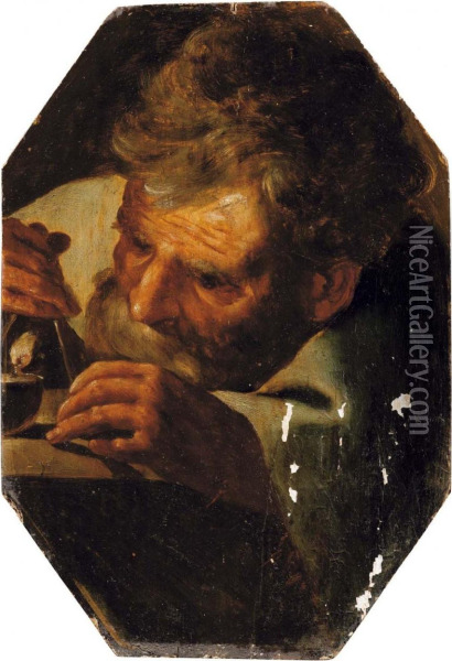 Archimede Oil Painting - Giovanni Serodine