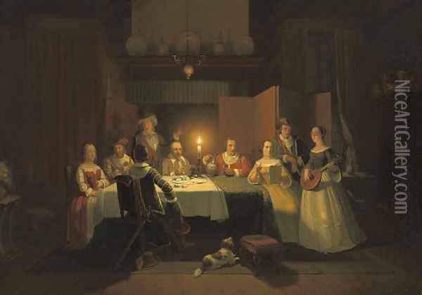 The recital Oil Painting - Pieter Gerardus Sjamaar