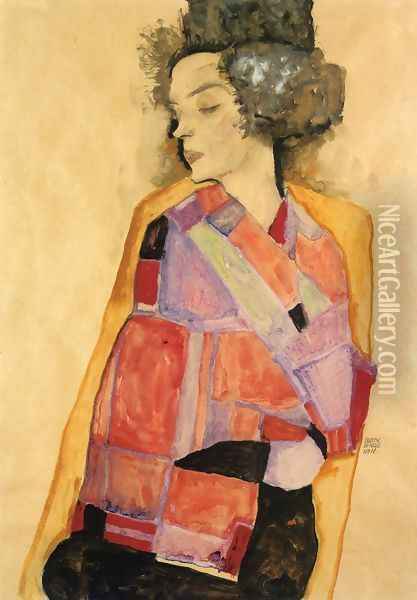 The Daydreamer (Gerti Schiele) Oil Painting - Egon Schiele