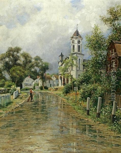 View Of Old Mystic, Connecticut Oil Painting - Louis Aston Knight