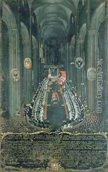 Organ panel depicting The Sitting of the Council of Trent in Trent Cathedral on 3rd and 4th December 1565 Oil Painting - Niccolo Dorigati