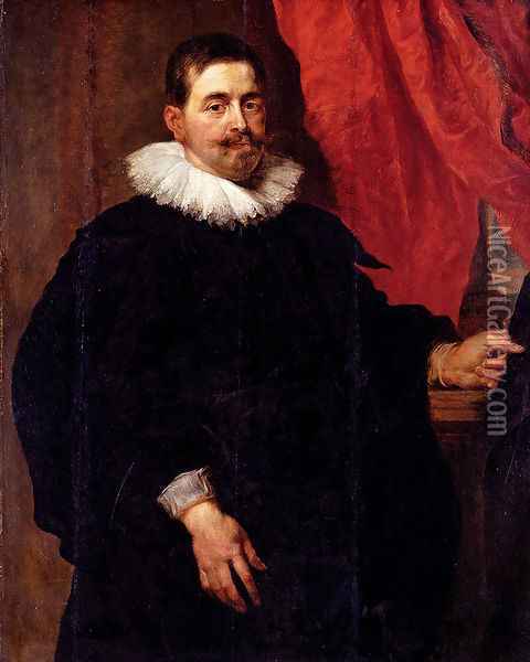 Portrait Of A Man Probably Peter Van Hecke Oil Painting - Peter Paul Rubens