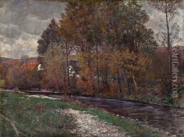 Herbststimmung Oil Painting - Gustav Bamberger