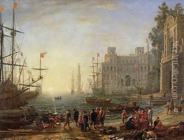 Harbour with Villa Medici, 1637 Oil Painting - Claude Lorrain (Gellee)