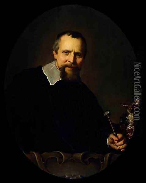 Portrait of Johannes Lutma Oil Painting - Jacob Adriaensz Backer