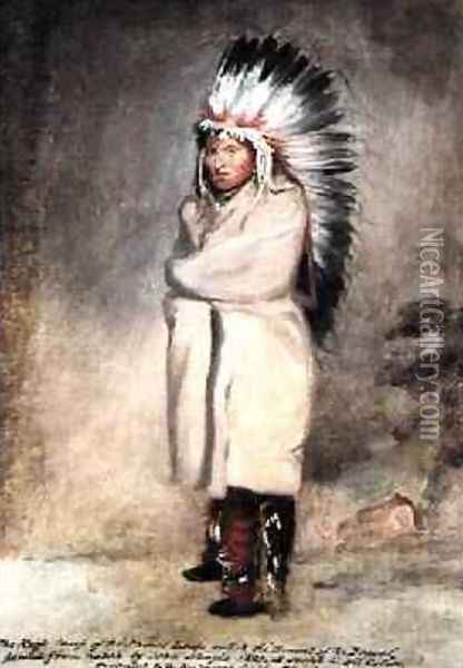Knife Chief of the Pawnee Loups 1821 Oil Painting - John Neagle