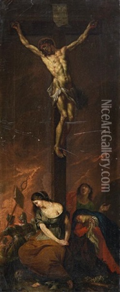 Kreuzigungsszene Oil Painting - Johann Nepomuk de LaCroce
