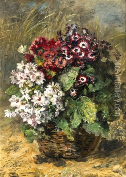 Blumenkorb Oil Painting - Anna Peters