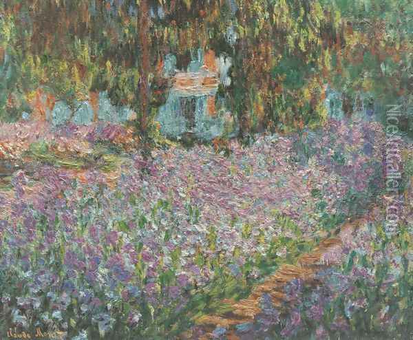 The Artist's Garden at Giverny Oil Painting - Claude Oscar Monet