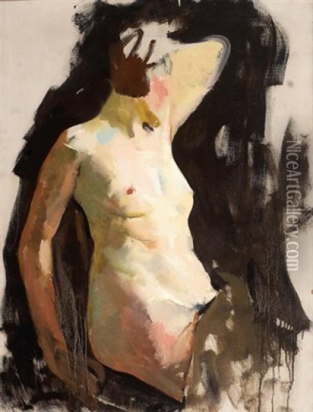 Female Nude Oil Painting - Charles Webster Hawthorne