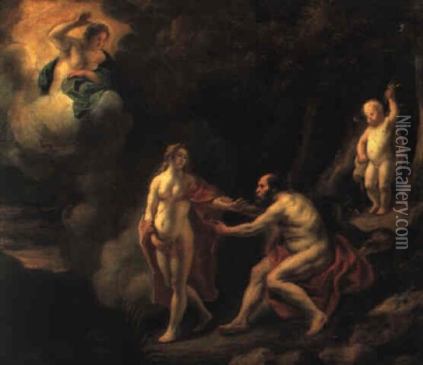 Jupiter, Juno Und Amor Oil Painting - Jacob Jordaens