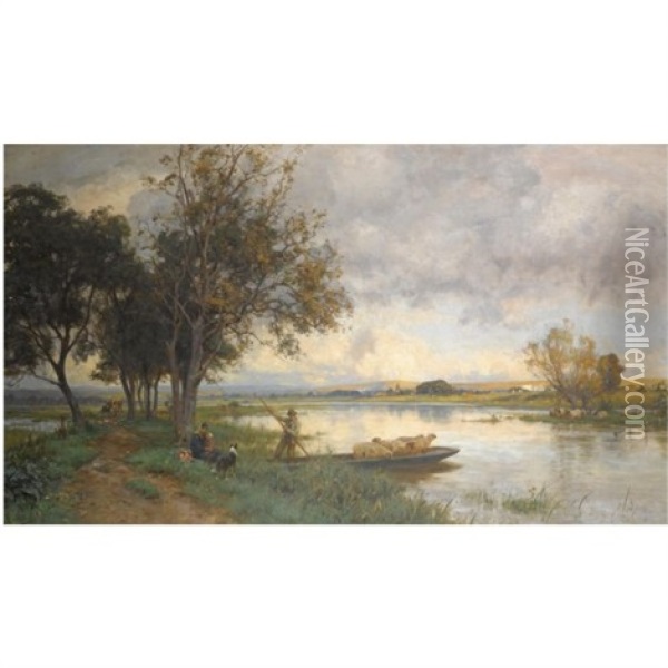 Autumn Floods Oil Painting - Sir Ernest Albert Waterlow