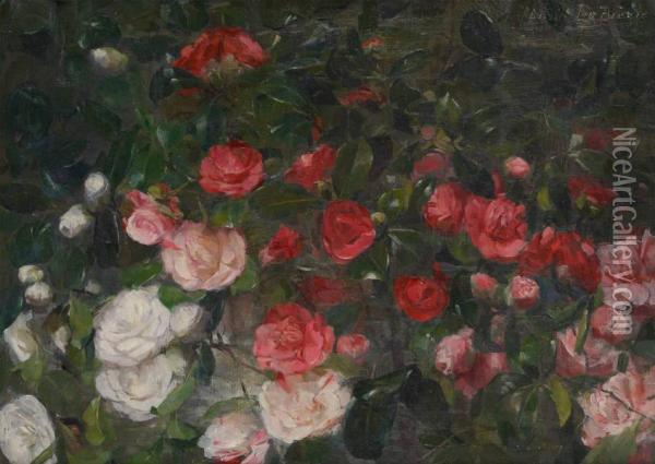 Composition Aux Roses Oil Painting - Marie De Bievre