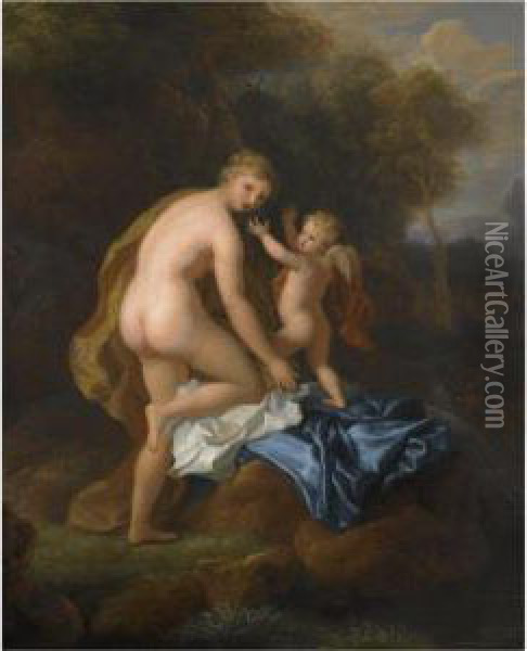 Venus And Cupid Oil Painting - Hendrick Van Limborch