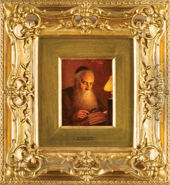 The Scholar Oil Painting - Alois Heinrich Priechenfried