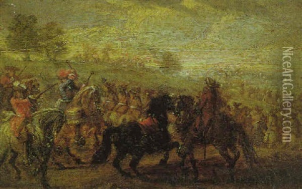 Une Cavalerie En Marche Oil Painting - Adam Frans van der Meulen