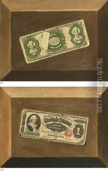 Billets D'un Dollar Oil Painting - Victor Dubreuil