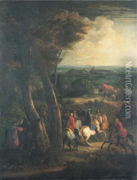 Le Siege De Brisach Oil Painting - Adam Frans van der Meulen