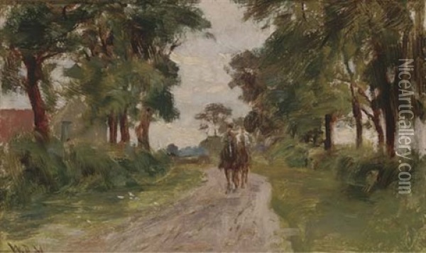 Riders On A Country Lane Oil Painting - William Darling MacKay