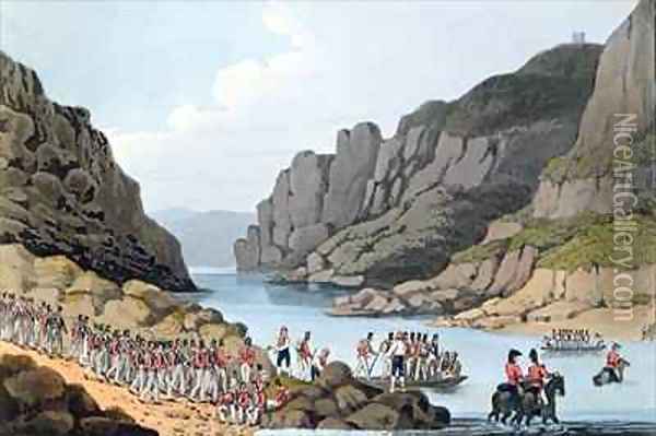 View on the Tagus near Villa Velha, Portugal Oil Painting - Bradford, Rev. William