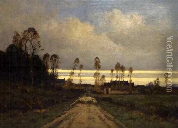 Landschaft Mit Schafen Oil Painting - Georges Morin