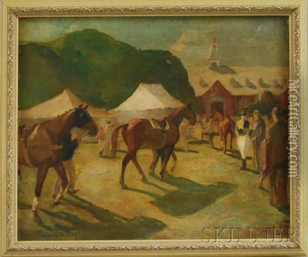 Raceland Oil Painting - Hoyland B. Bettinger
