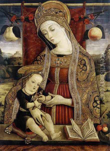Madonna and Child c. 1482 Oil Painting - Vittorio Crivelli