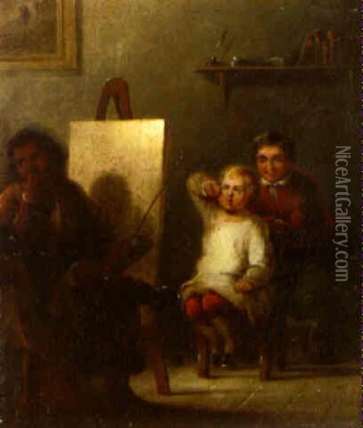 The Impatient Sitter Oil Painting - Alfred Jacob Miller