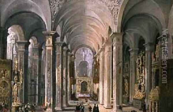 Interior of a Church Oil Painting - Francois de Nome (Monsu, Desiderio)