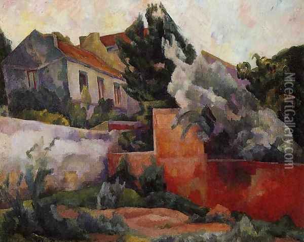 The Outskirts of Paris 1918 Oil Painting - Diego Rivera