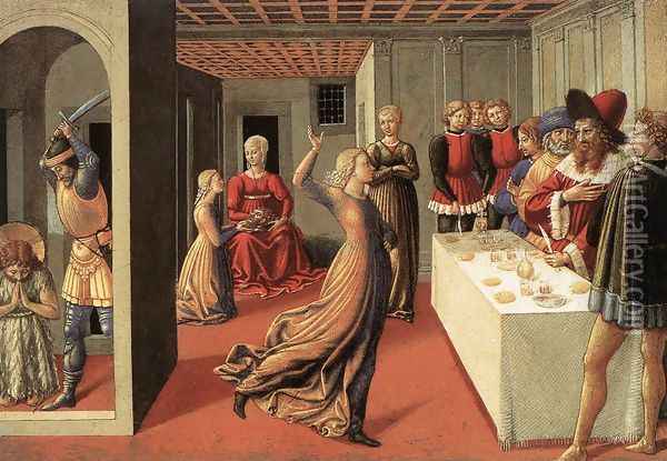 The Dance of Salome 1461-62 Oil Painting - Benozzo di Lese di Sandro Gozzoli