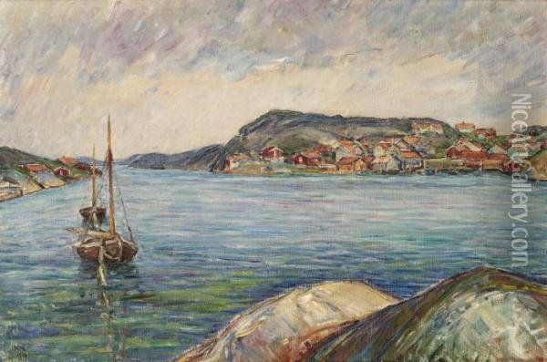 Kyrkesund Oil Painting - Karl Fredrik Nordstrom