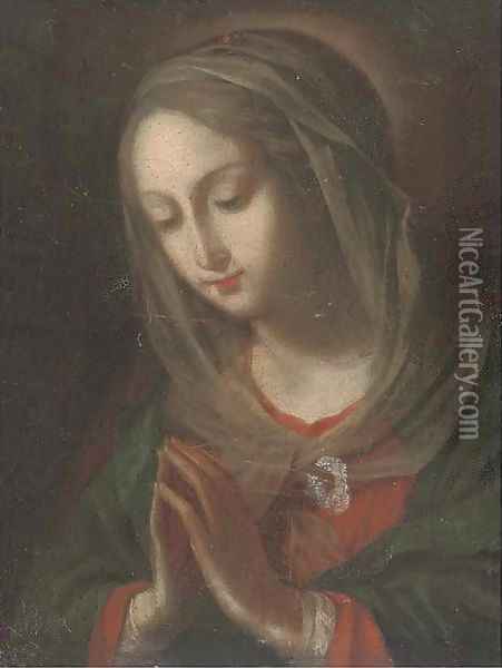 The Virgin at prayer Oil Painting - Carlo Maratta or Maratti