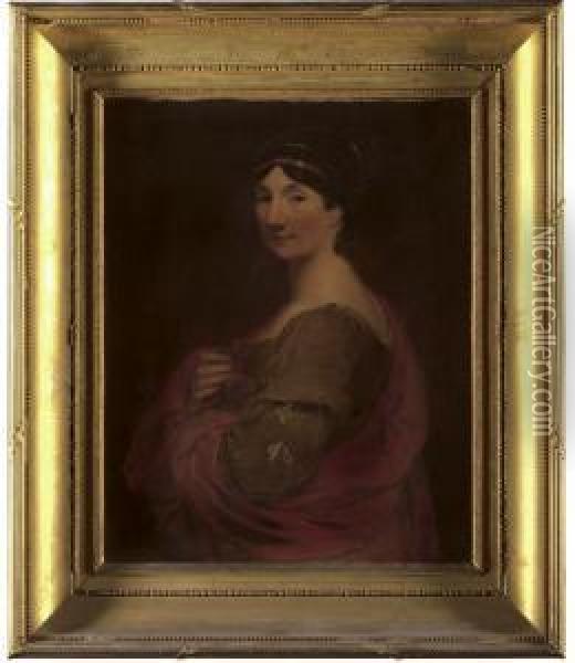 Portrait Of Frederica Oil Painting - George Sanders