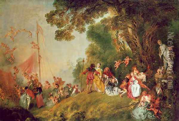 Pilgrimage to Cythera 1717 Oil Painting - Jean-Antoine Watteau