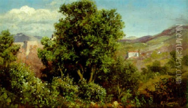 Landschaft Auf Korsika Oil Painting - Edward Theodore Compton