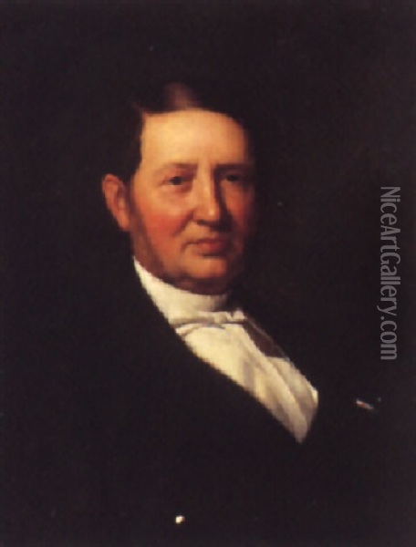 Portraet Af Generalkonsul Clausen Oil Painting - David Monies