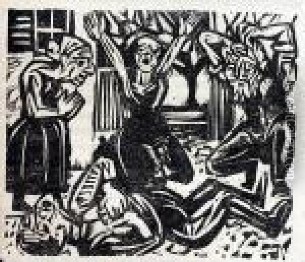 Der Gerichtstag Oil Painting - Ernst Ludwig Kirchner