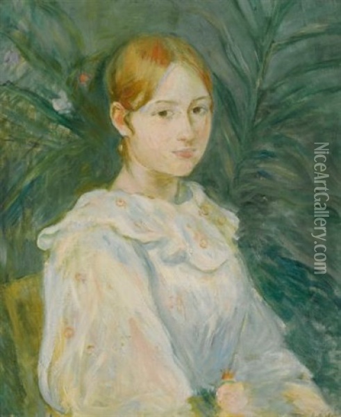 Alice Gamby En Buste Oil Painting - Berthe Morisot