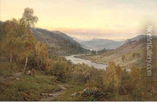The Valley of the Teith Oil Painting - Alfred de Breanski