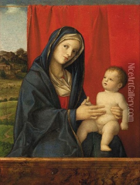 Madonna Con Il Bambino (madonna Cook) Oil Painting - Giovanni Bellini