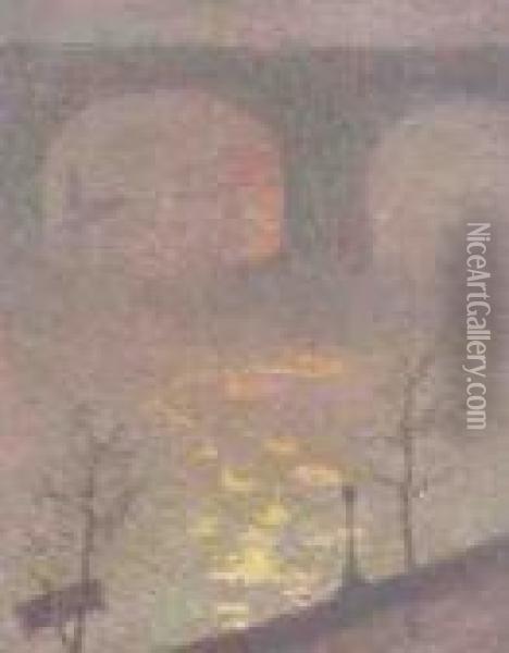 Waterloo Bridge Oil Painting - Emile Claus
