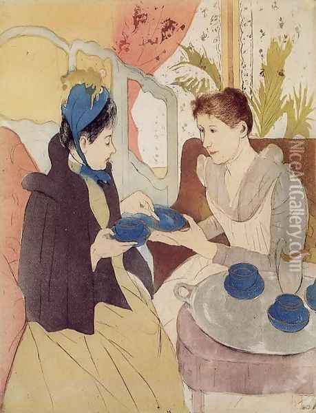The Visit Oil Painting - Mary Cassatt