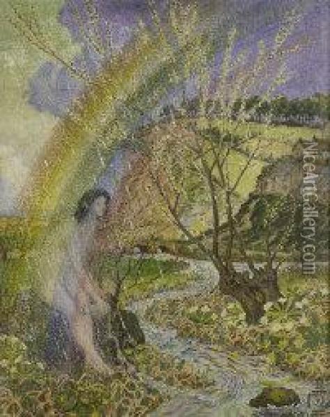Rainbow Lady Oil Painting - Robert James Enraght Moony